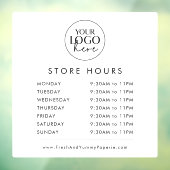 Uren chic typografie zakelijk logo winkel raamsticker (Vel 3)