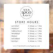 Uren chic typografie zakelijk logo winkel raamsticker (Vel 2)