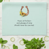 Uren in de schuur en wijn theedoek (Gevouwen)