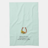 Uren in de schuur en wijn theedoek (Verticaal)