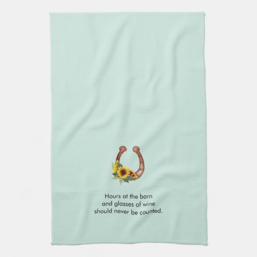 Uren in de schuur en wijn theedoek (Verticaal)