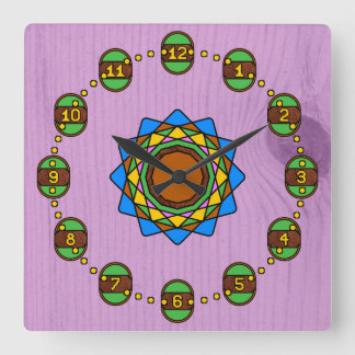 Uren in het Oude Verflooster Vierkante Klok