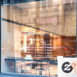 Uren van de schoonheidssalon raamsticker