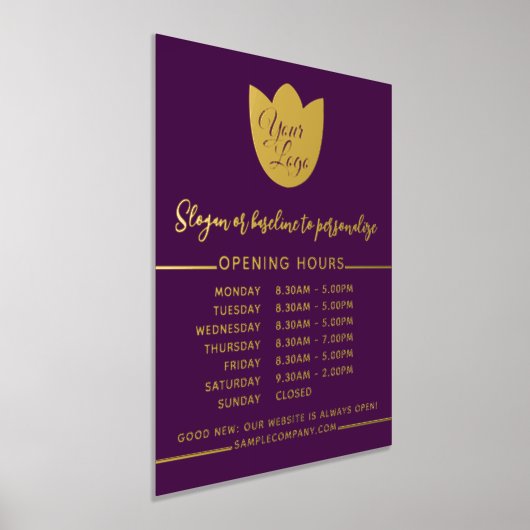 Uren van opening luxe Maatwerk Kleur Logo toevoege Folie Afdrukken (Laagn)