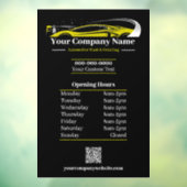 Uren van professioneel autopoetsbedrijf met autowa raamsticker (Vel 3)