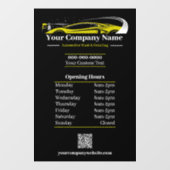 Uren van professioneel autopoetsbedrijf met autowa raamsticker (Vel)