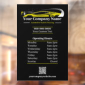 Uren van professioneel autopoetsbedrijf met autowa raamsticker (Vel 2)