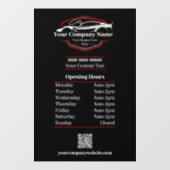 Uren van professioneel autopoetsbedrijf met autowa raamsticker (Vel)