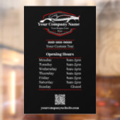 Uren van professioneel autopoetsbedrijf met autowa raamsticker (Vel 2)