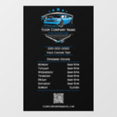 Uren van professioneel autopoetsbedrijf voor autow raamsticker (Vel)