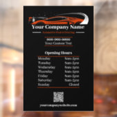 Uren van professionele autopoets- en autowasbedrij raamsticker (Vel 2)