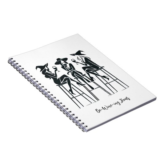 Uren van Wijn,Elitair Heksen Wijn Avond,Modern Notitieboek (Rechterzijde)