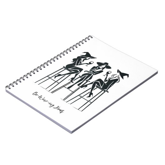 Uren van Wijn,Elitair Heksen Wijn Avond,Modern Notitieboek (Linkerzijde)