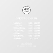 Uren van witte bedrijven Eenvoudig moderne script  Raamsticker (Vel)