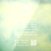 Uren van zakelijke opening QR-code sociale media p Raamsticker (Vel 3)