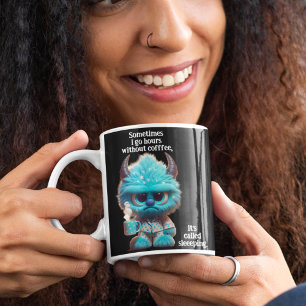 Uren zonder koffie, slaap genoemd grote koffiekop