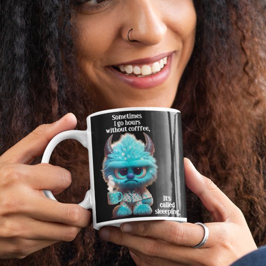 Uren zonder koffie, slaap genoemd grote koffiekop