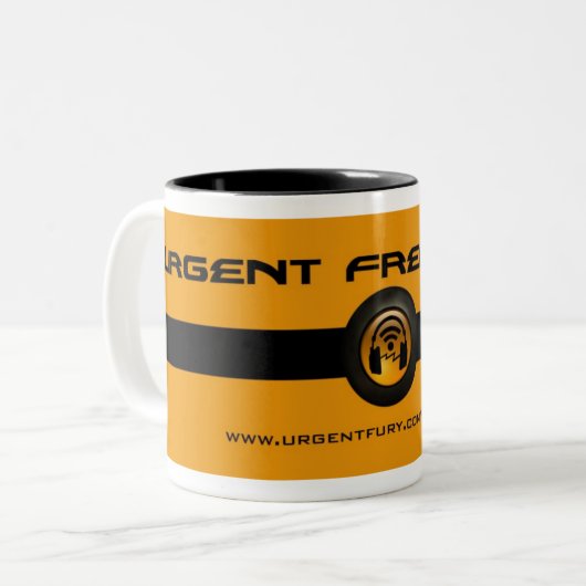 Urgent Frequentie 2-Tone Mok (Voorkant links)