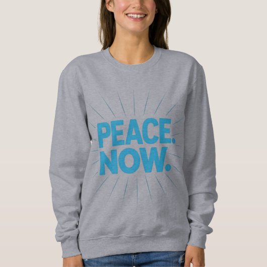 Urgent "PEACE. NOW." Graphic T-Shirt (Voorkant)