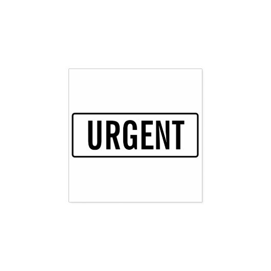 URGENT-tekst Rubberstempel (Afrduk)