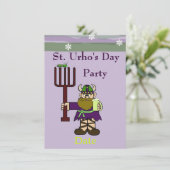 Urho's Day Party Invitation in St. Urho Kaart (Staand voorkant)