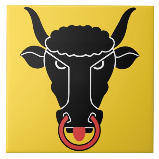 Uri Canton, Switzerland Flag Tile Tegeltje (Voorkant)