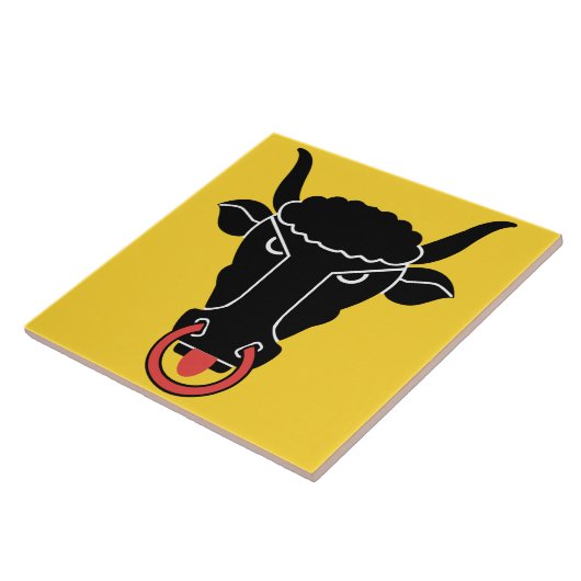 Uri Canton, Switzerland Flag Tile Tegeltje (Zijkant)