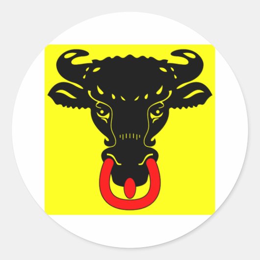 Uri Flag Ronde Sticker (Voorkant)