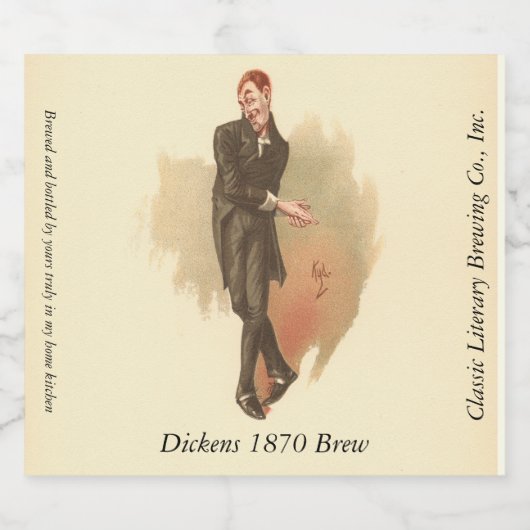 Uriah Heep van Kyd van Dickens' David Copperfield Bier Etiket (Enkel label)