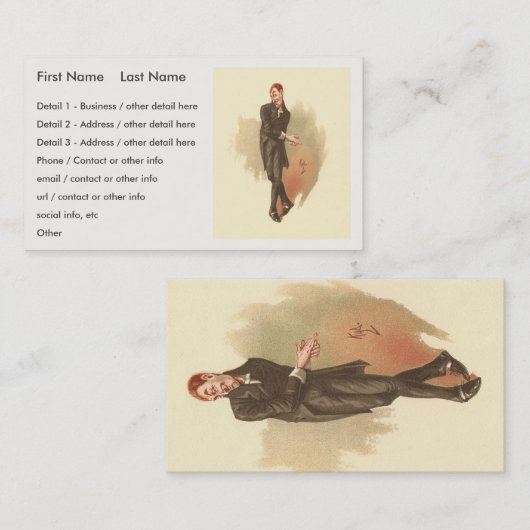 Uriah Heep van Kyd van Dickens' David Copperfield Visitekaartje (Voorkant / Achterkant)