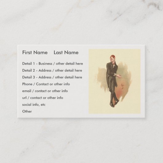 Uriah Heep van Kyd van Dickens' David Copperfield Visitekaartje (Voorkant)