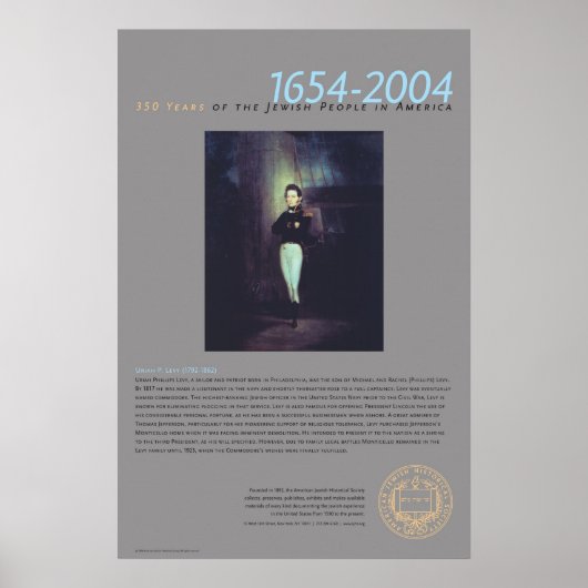 Uriah P. Levy (1792-1862) Poster (Voorkant)