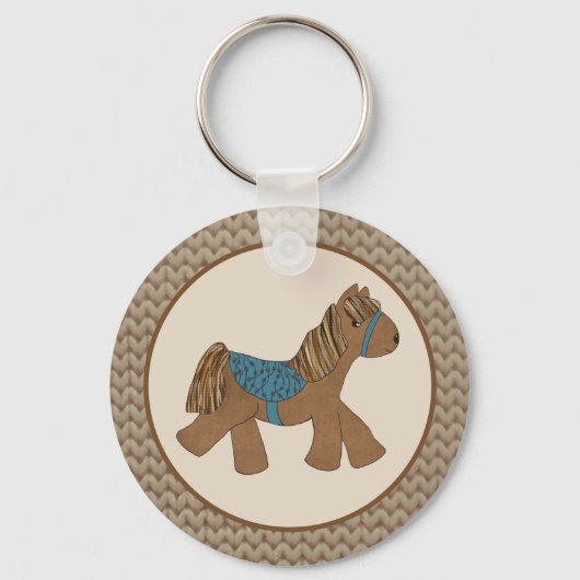 uriges Pferd Sleutelhanger (Voorkant)