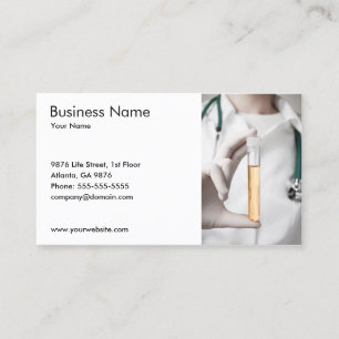 Urine Sample Business Card-sjabloon Visitekaartje