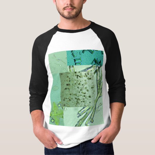 Urineanalyse calciumoxalaat kristallen microscoop t-shirt (Voorkant)