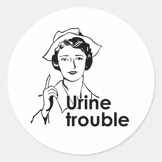 URINEPROBLEMEN RONDE STICKER (Voorkant)