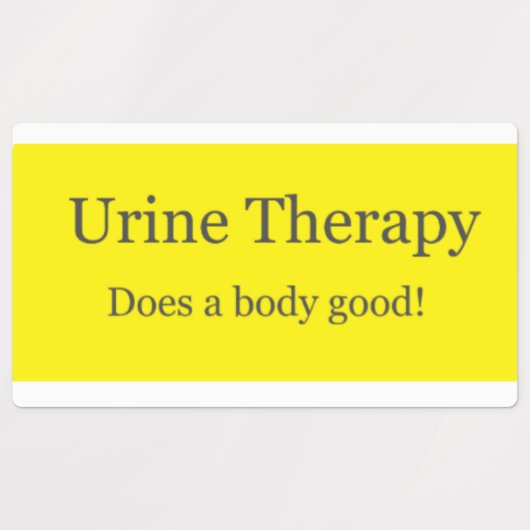 Urinetherapie: Is een lichaam goed! Labels (Design 2)