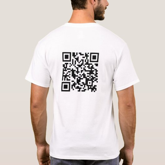 URL toevoegen aan QR-code T-shirt (Achterkant)