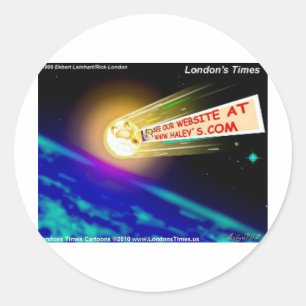 URL van Haleys komeet grappige kaarten T-shirts mo Ronde Sticker