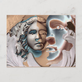 Urn Face Copper Blue Computer Art Briefkaart