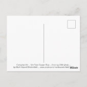 Urn Face Copper Blue Computer Art Briefkaart (Achterkant)