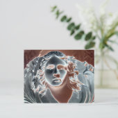 Urn Face Copper Grey Computer Art Briefkaart (Staand voorkant)