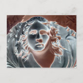 Urn Face Copper Grey Computer Art Briefkaart (Voorkant)