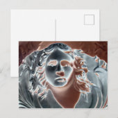 Urn Face Copper Grey Computer Art Briefkaart (Voorkant / Achterkant)