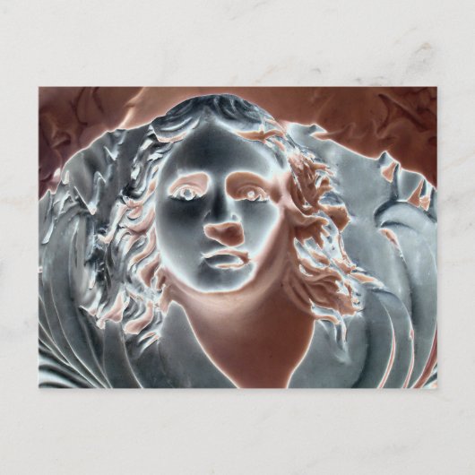 Urn Face Copper Grey Computer Art Briefkaart (Voorkant)