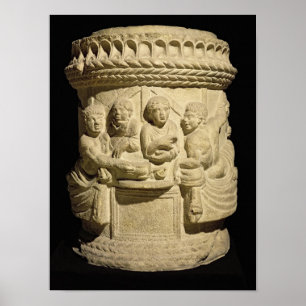 Urn met een familiemeel uit Aquileia Poster