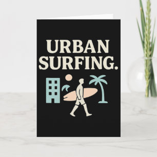 Urn Surfen Retro Blok Kunst Streetwear Grafisch On Kaart