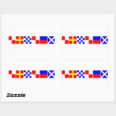 URNU East Midlands Maritiem Signaalvlaggen Rechthoekige Sticker (Vel)