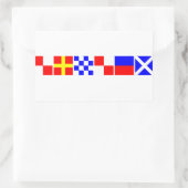 URNU East Midlands Maritiem Signaalvlaggen Rechthoekige Sticker (Tas)