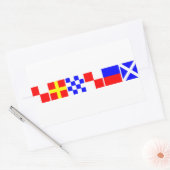 URNU East Midlands Maritiem Signaalvlaggen Rechthoekige Sticker (Envelop)